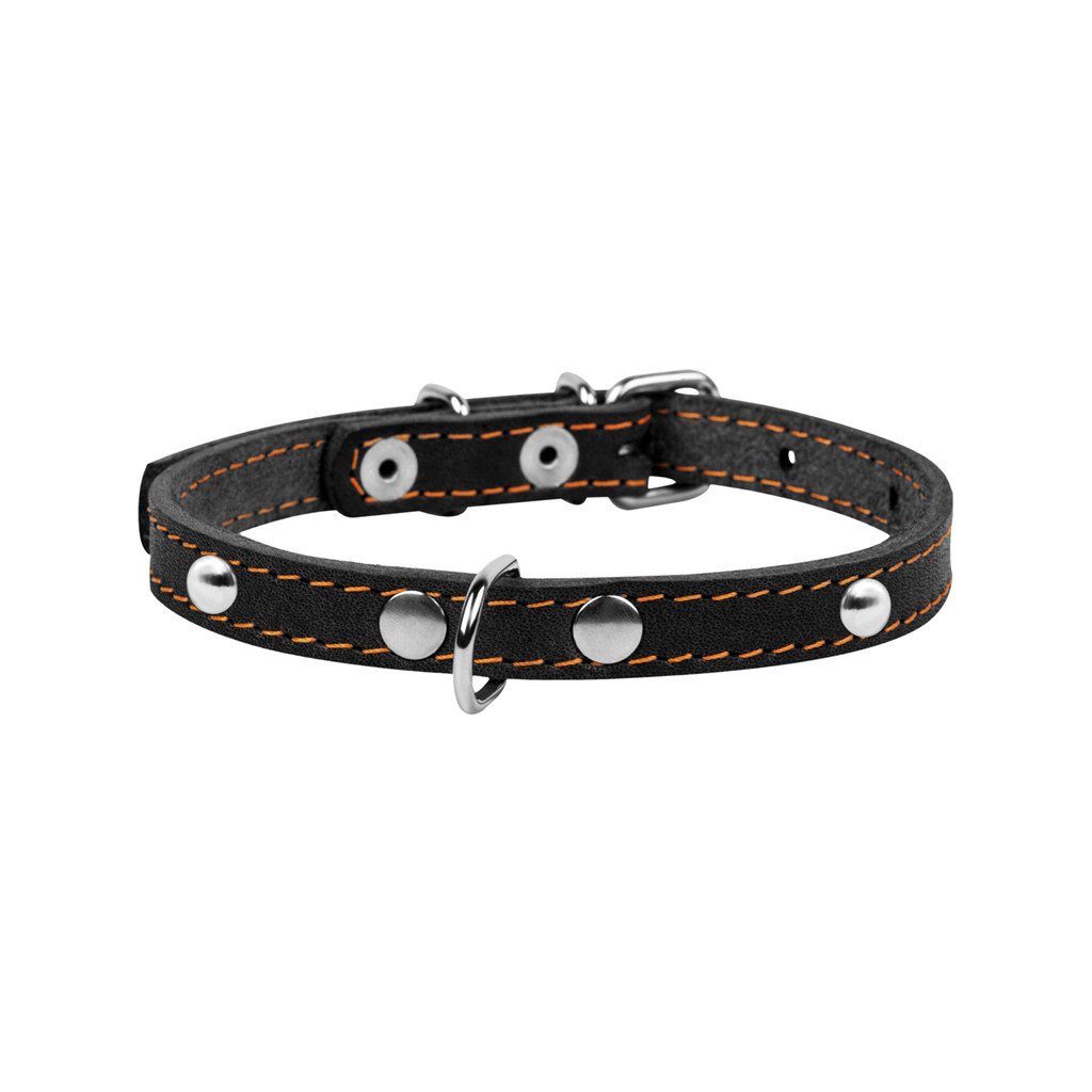 Нашийник для тварин Collar одинарний з прикрасами Ш 14 мм Д 27-35 см чорний (00041) - зображення 2