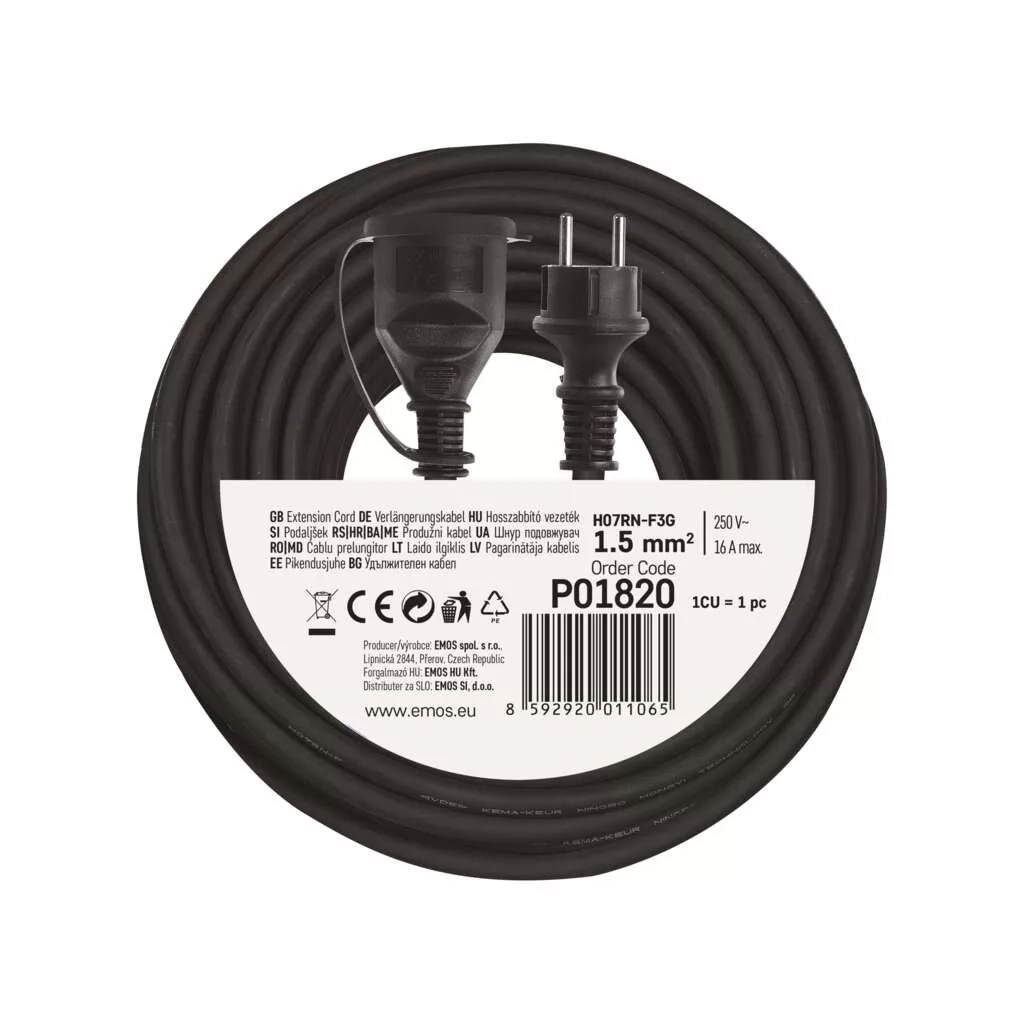 Мережевий подовжувач EMOS P01820 - зображення 4