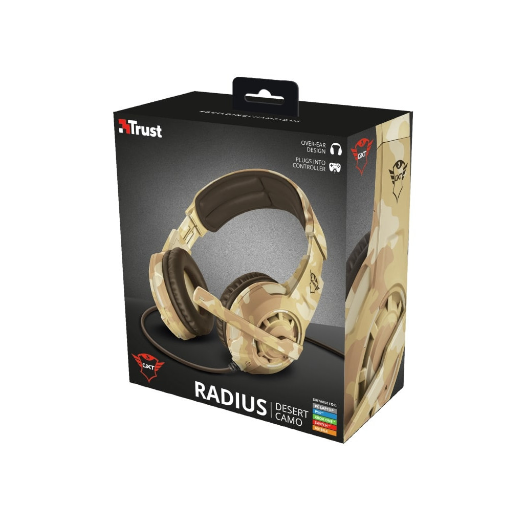 Навушники Trust GXT 310D Radius Gaming Headset Desert camo (22208) - зображення 10