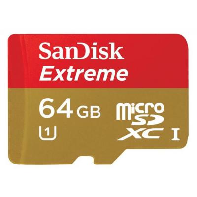 Карта пам'яті SanDisk 64GB microSDXC Class 10 UHS-I U3 (SDSDQXP-064G-G46A) - зображення 1