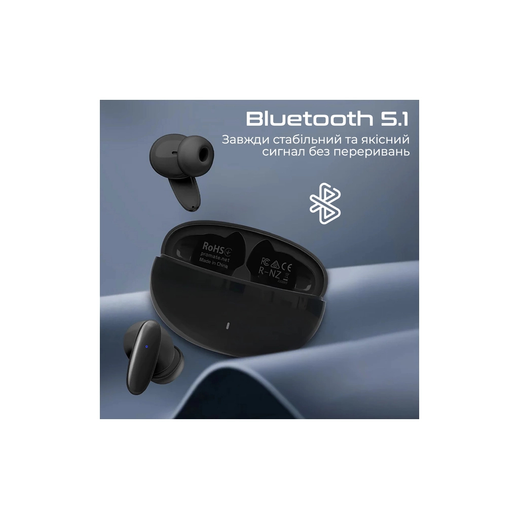 Навушники Promate Lush Black (lush.black) - зображення 3