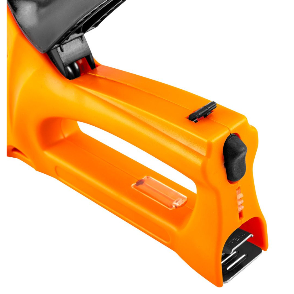 Степлер будівельний Neo Tools 4-8 мм, тип скоб J/53, ABS-пластик, профільована ручка (16-033) - зображення 2