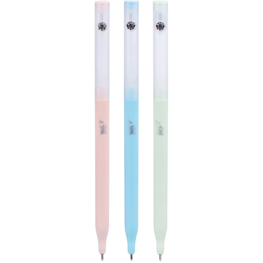 Ручка кулькова Yes Crystal автоматична 0,7 мм синя (411910) - зображення 2