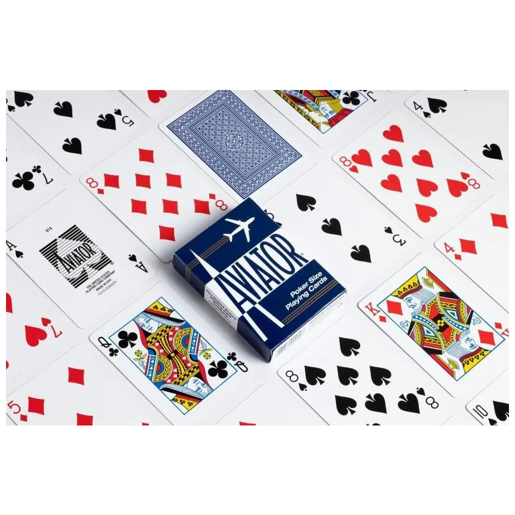 Гральні карти Bicycle Aviator Standard Index (red, blue) (AIRB) - зображення 12