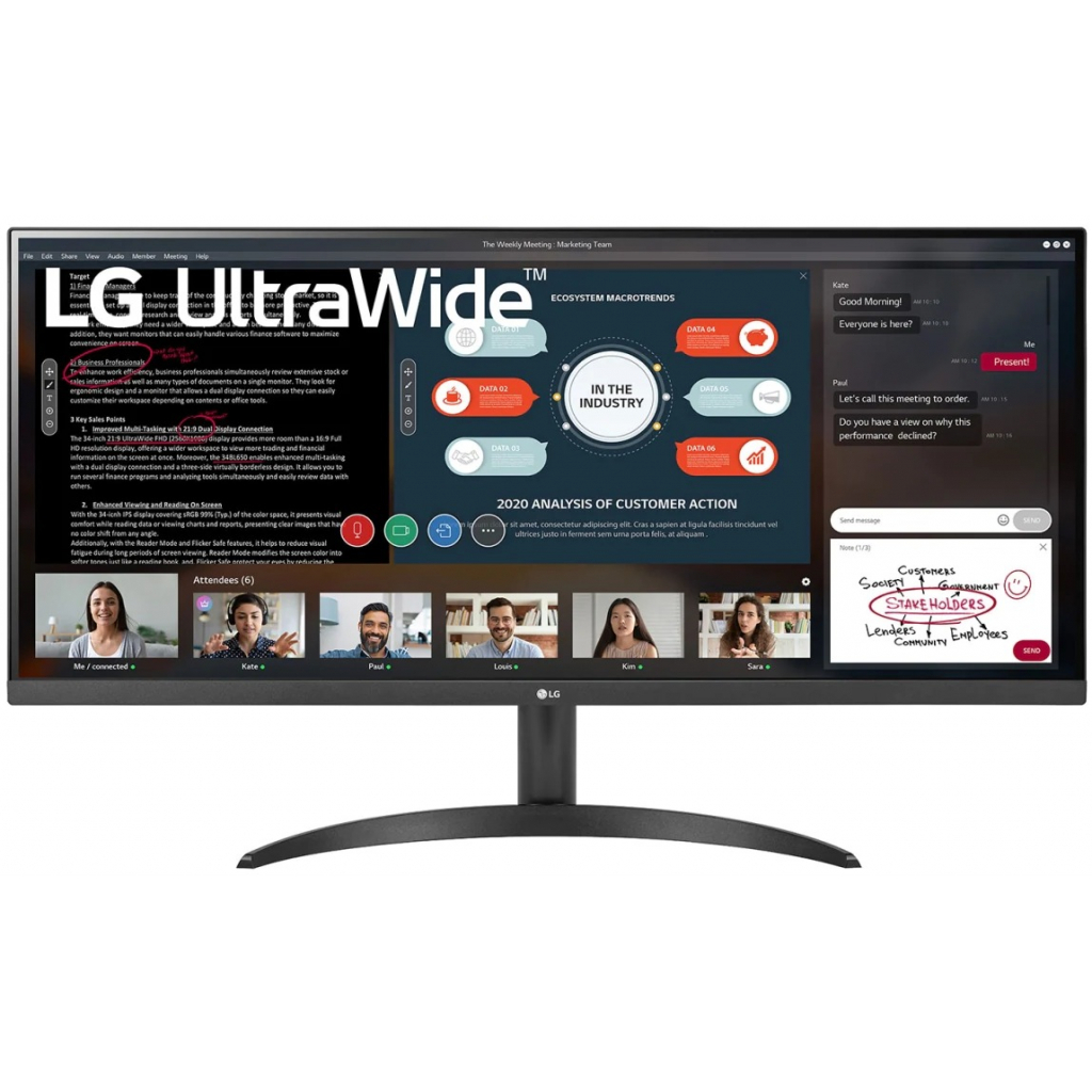 Монітор LG 34WP500-B - зображення 1