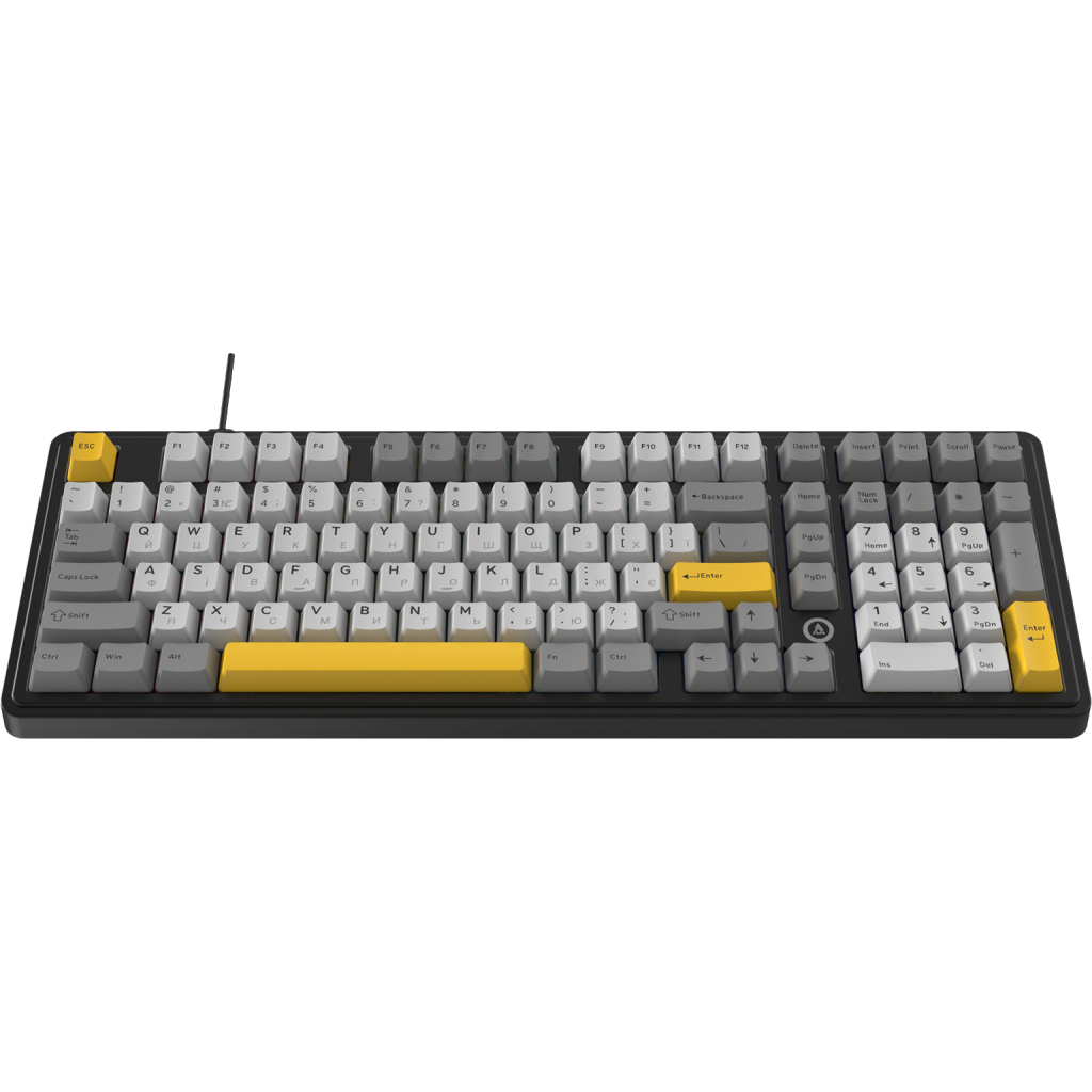 Клавіатура Ajazz AK980 MAX Magnetic Switch USB UA Black/Grey/Yellow (AK980-MAX-M-BGY) - изображение 2