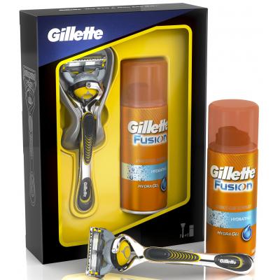 Набір для гоління Gillette Fusion Proshield и гель для бритья бритья Hydra gel 75 мл (7702018450350) - зображення 1