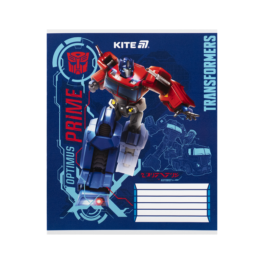 Зошит Kite Transformers, 12 аркушів, коса лінія (TF25-235) - зображення 8