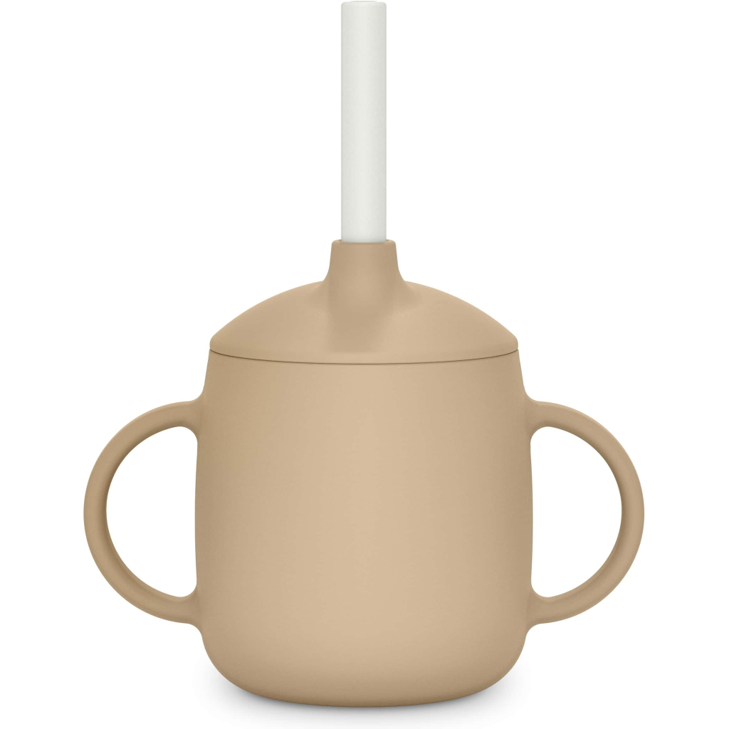 Поїльник-непроливайка Suavinex Colour Essence силіконова 3 в 1 (з носиком та трубочкою), 270 мл, +6 м. , бежева (402898) - зображення 3