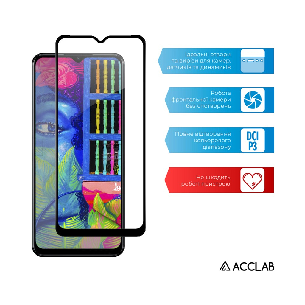 Скло захисне ACCLAB Full Glue Realme C35 (1283126531286) - зображення 5