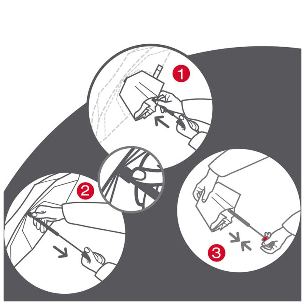 Парасоля Knirps X1 Manual 2Cross Red Ecorepel (Kn95 6010 8482) - зображення 4