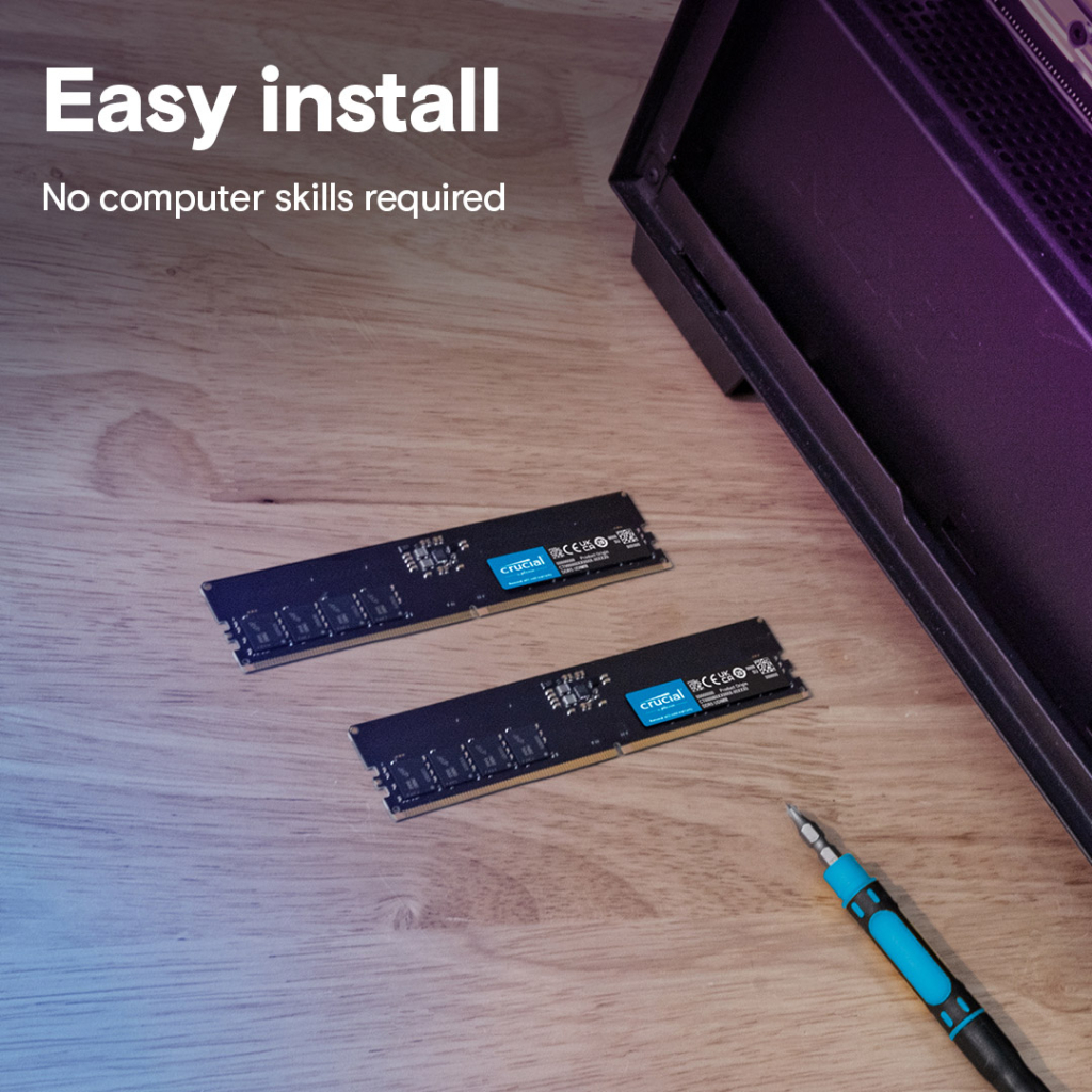 Модуль пам'яті для комп'ютера DDR5 32GB 5600 MHz Micron (CT32G56C46U5T) - зображення 6