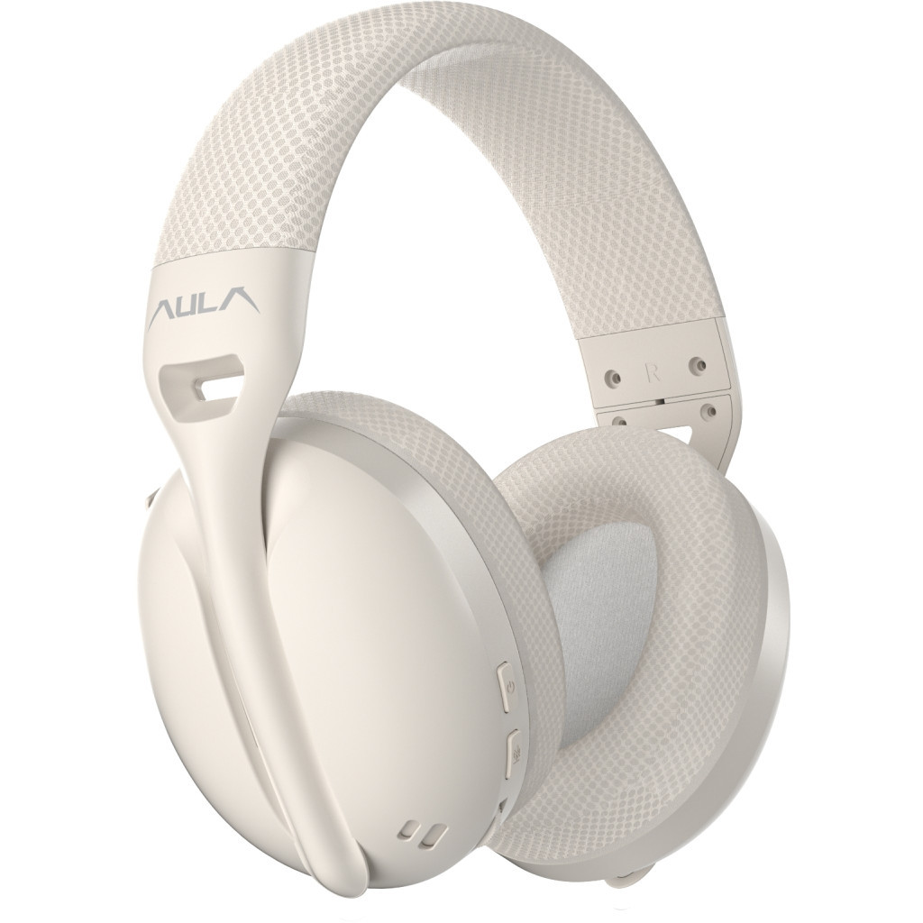 Навушники Aula S6 - 3 in 1 Wired/2.4G Wireless/Bluetooth Milk Tea (6948391235578) - зображення 5
