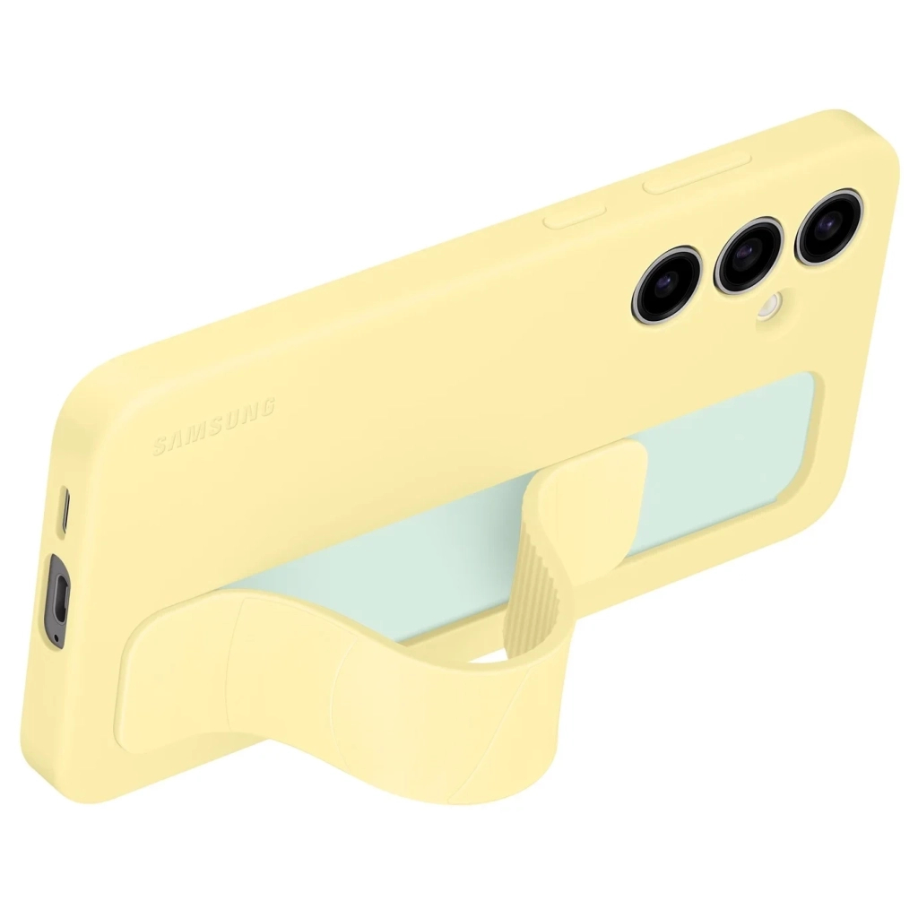 Чохол до мобільного телефона Samsung Standing Grip Case Samsung Galaxy S24 FE Yellow (EF-GS721CYEGWW) - зображення 5