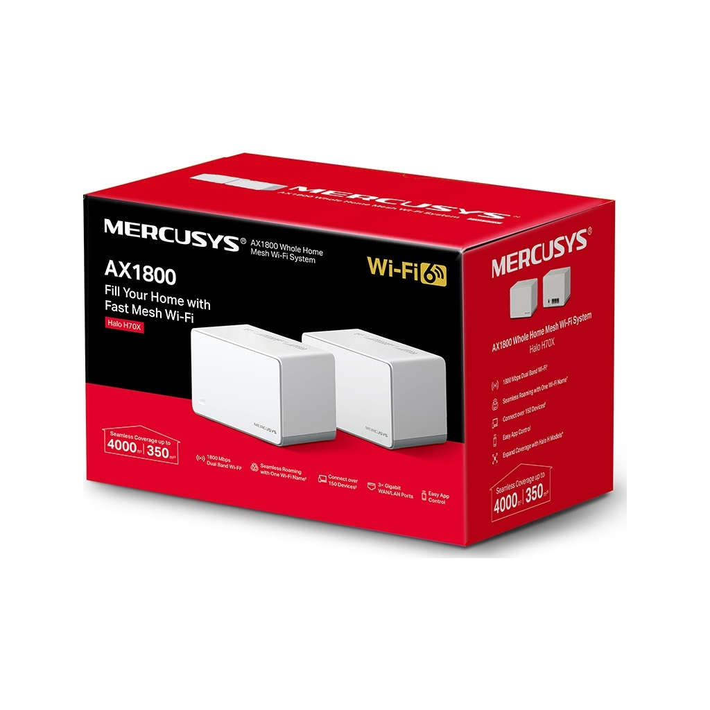 Точка доступу Wi-Fi Mercusys HALO-H70X-2-PACK - зображення 8