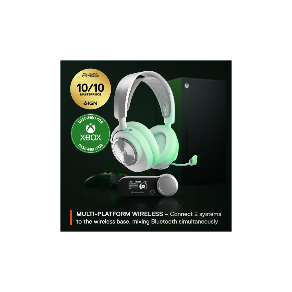 Навушники SteelSeries Arctis Nova Pro Wireless X XBOX/PC/PS/SW/MAC/MOB White (61525) - зображення 6