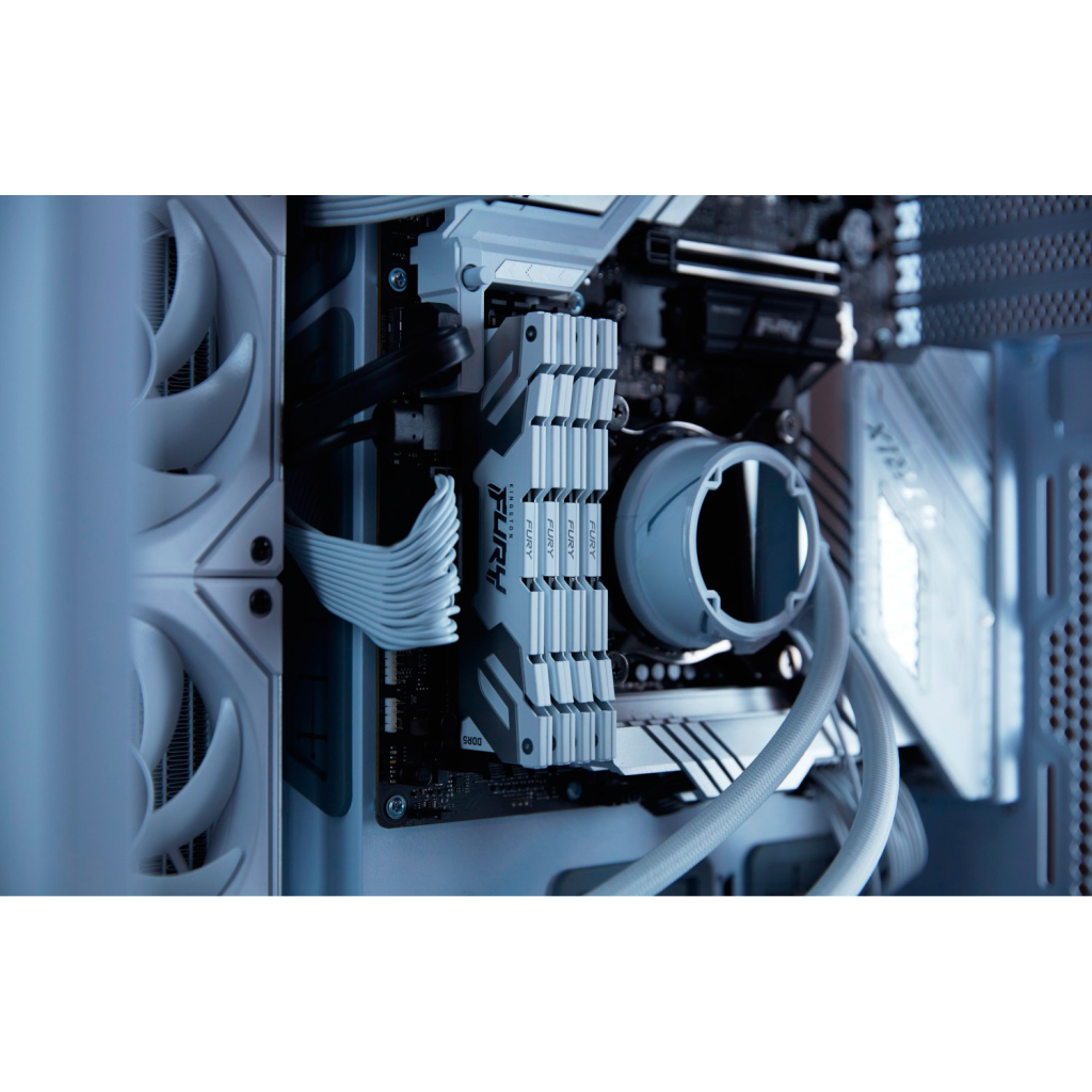 Модуль пам'яті для комп'ютера DDR5 48GB (2x24GB) 8000 MHz Renegade White/Silver Kingston Fury (ex.HyperX) (KF580C38RWK2-48) - зображення 8