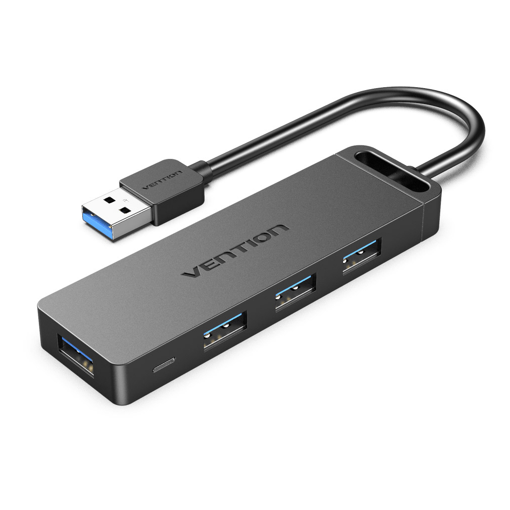 Концентратор Vention USB 3.0 to 4xUSB 3.0 Hub With Power Supply 0.15m black (CHLBB) - изображение 1