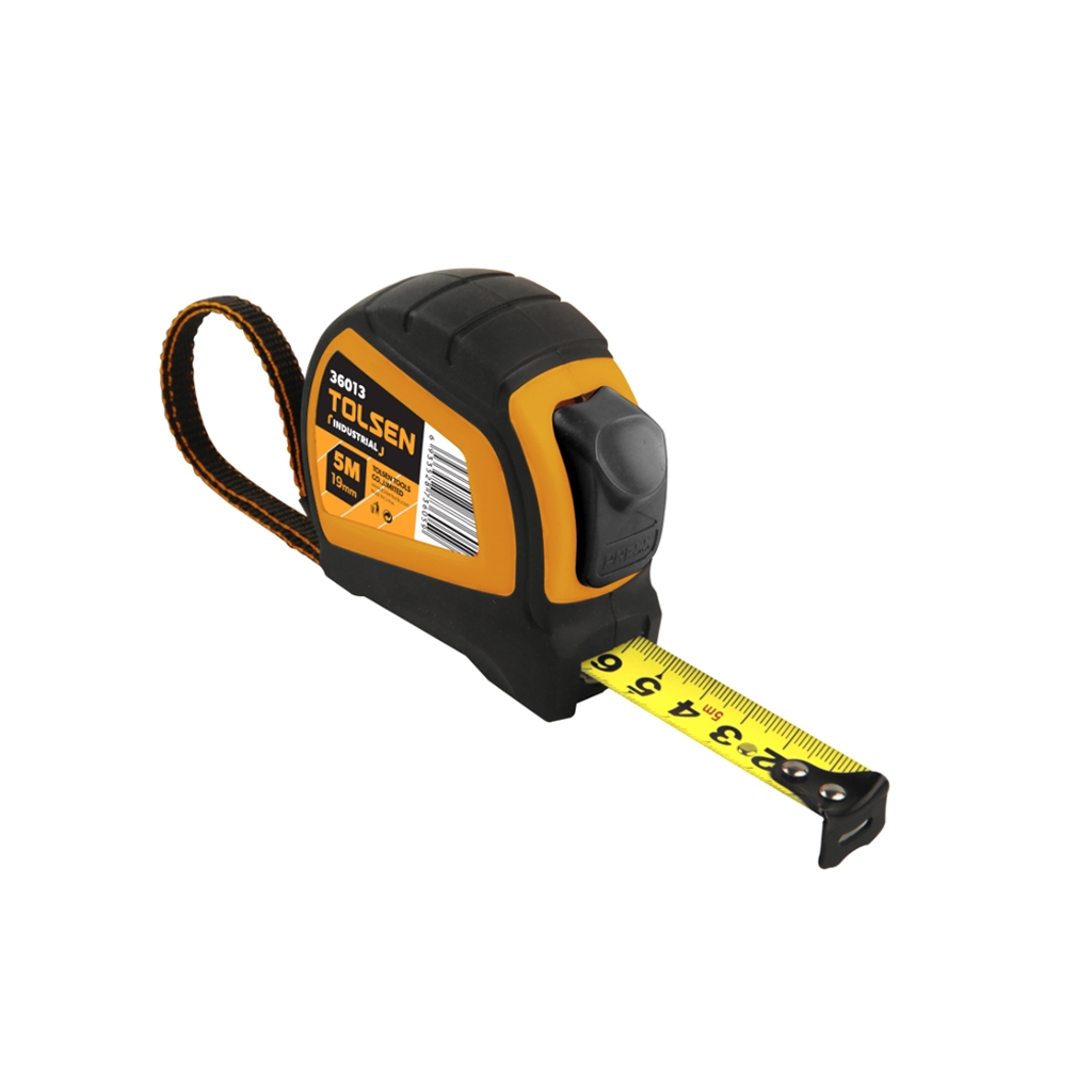 Рулетка Tolsen 5 м х 19 мм автостоп ЕРГО (36013) - зображення 1