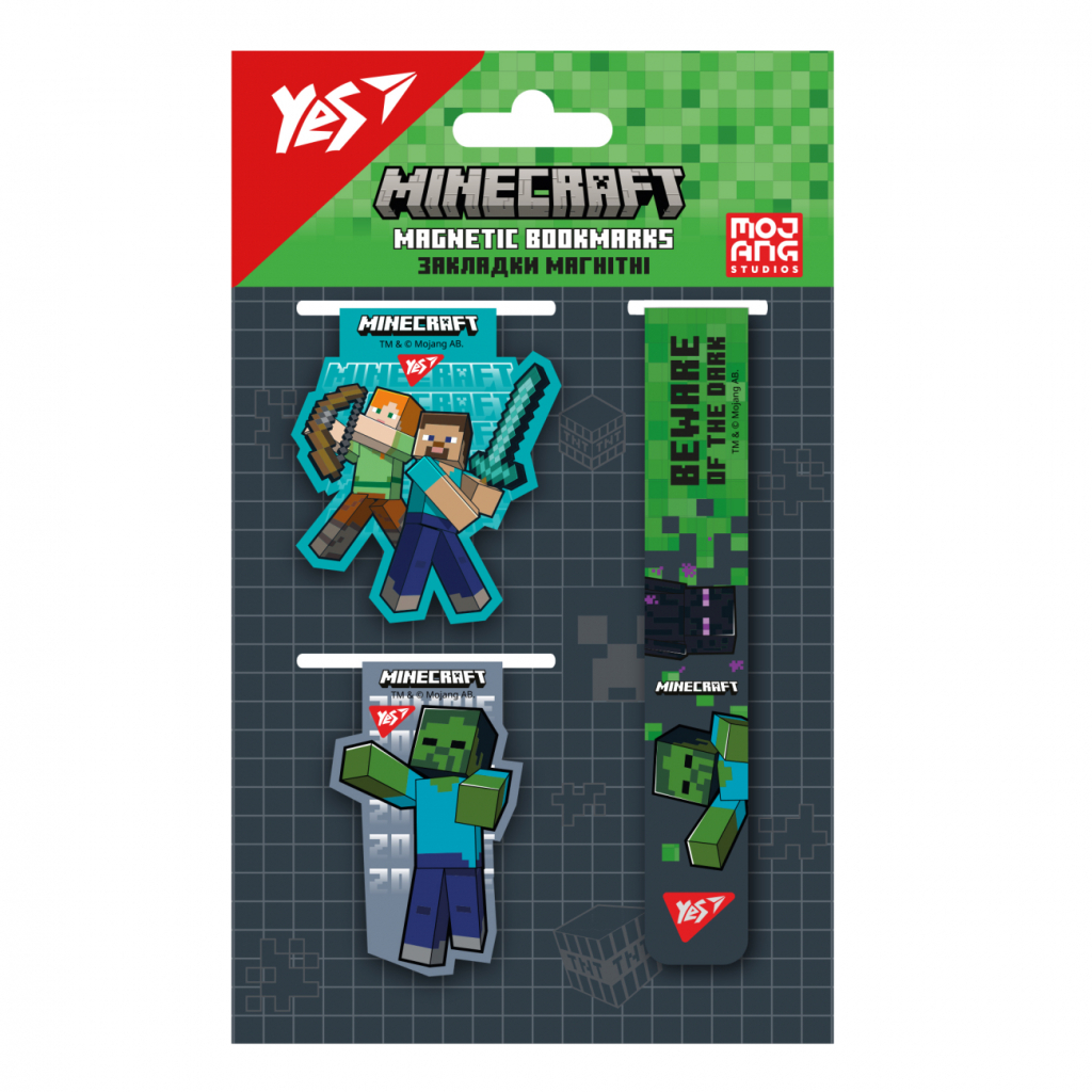 Закладки для книг Yes магнітні Minecraft 3 шт (708347) - зображення 2