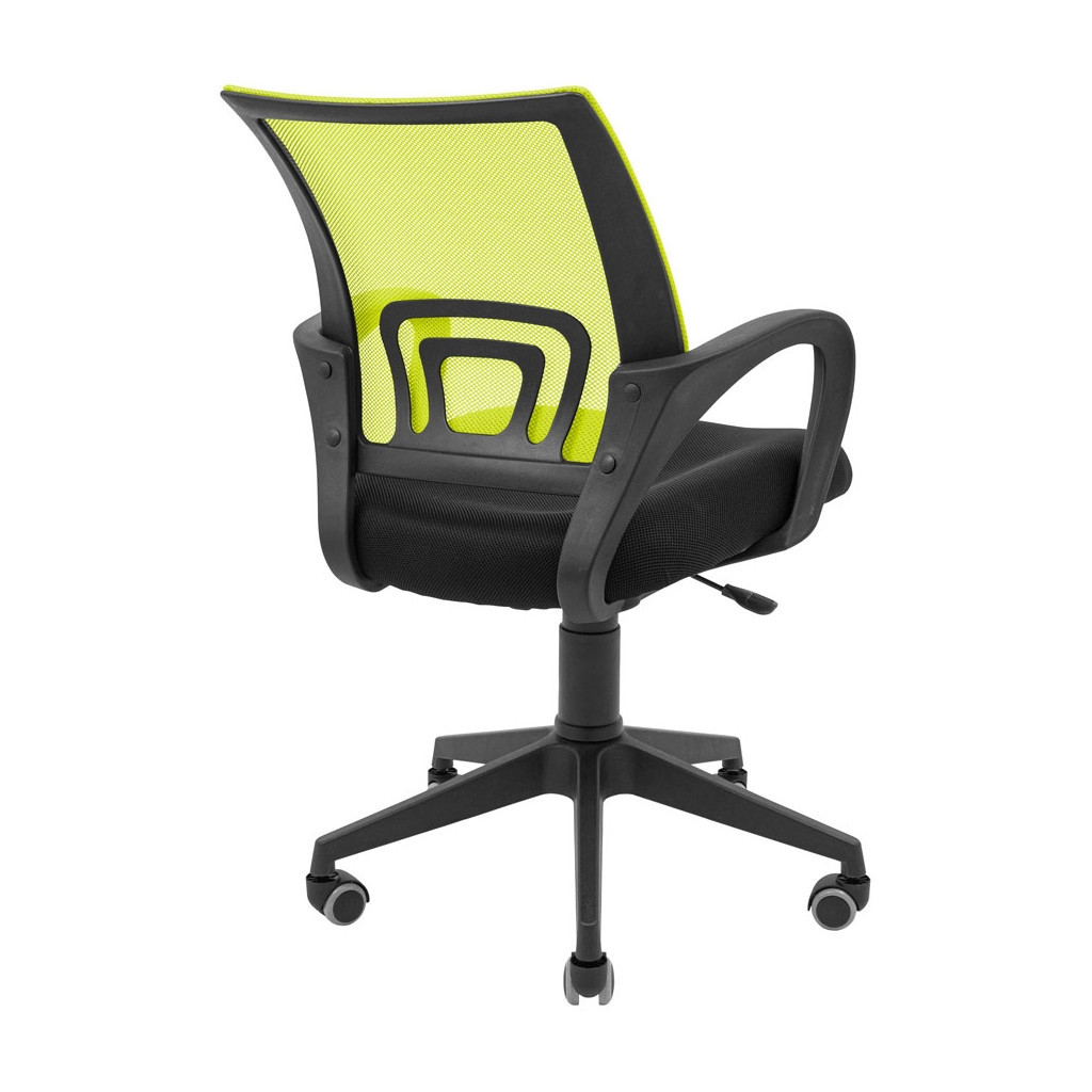 Офісне крісло Richman Спайдер Ю Пластик Піастра Сітка чорна + зелена (ADD0003061) - зображення 4