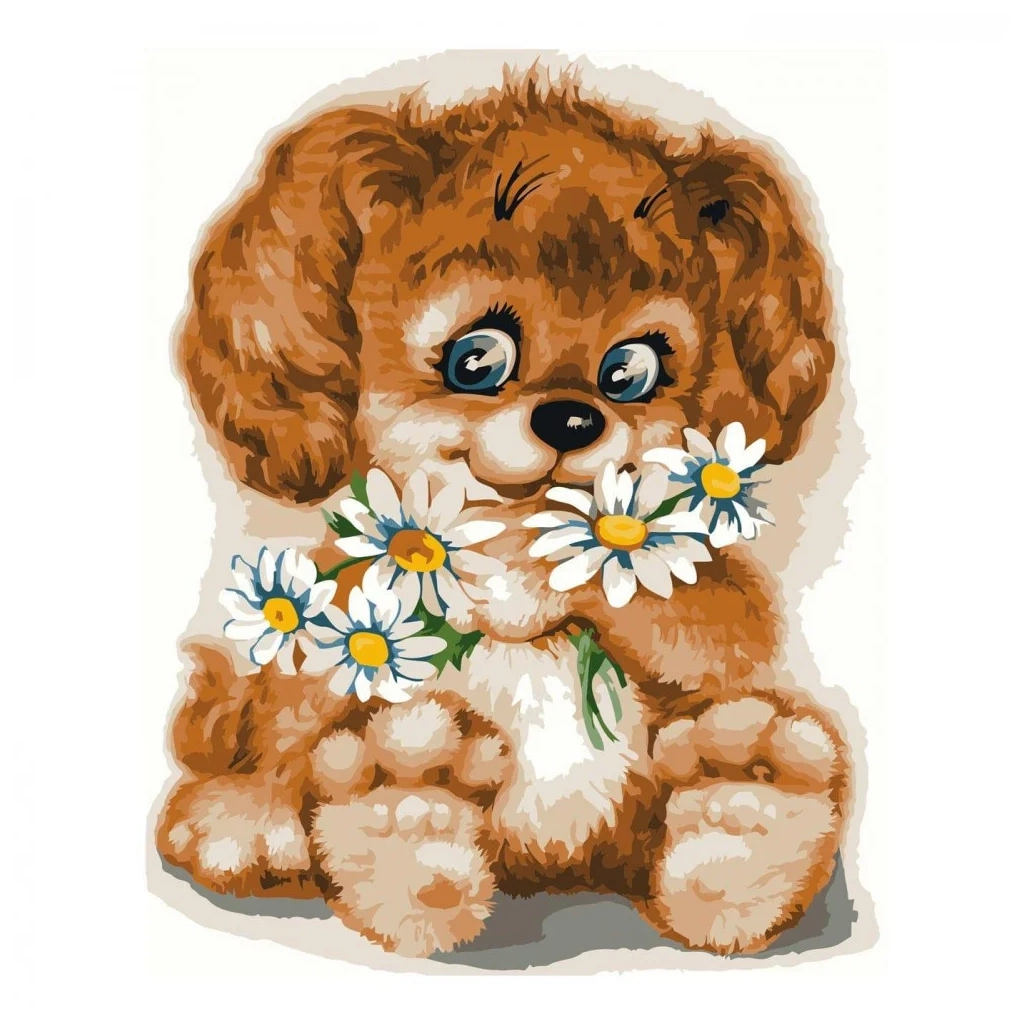 Картина по номерам Strateg Милий песик 30х40 см (SV-0028) - зображення 1