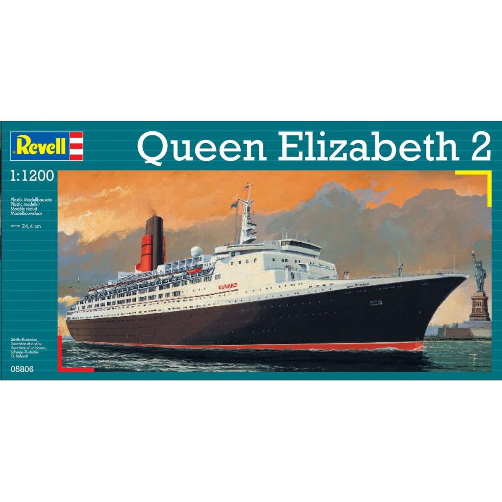 Збірна модель Revell Круїзне судно Queen Elizabeth II 1:1200 (5806) - зображення 1