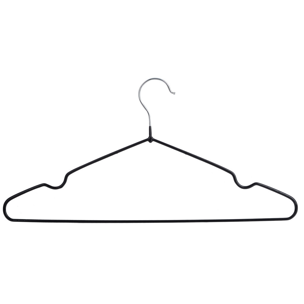 Плічка Idea Home Металеві в силіконі Чорні 40.5 х 21 х 0.3 см 8 шт. (6722137) - зображення 2