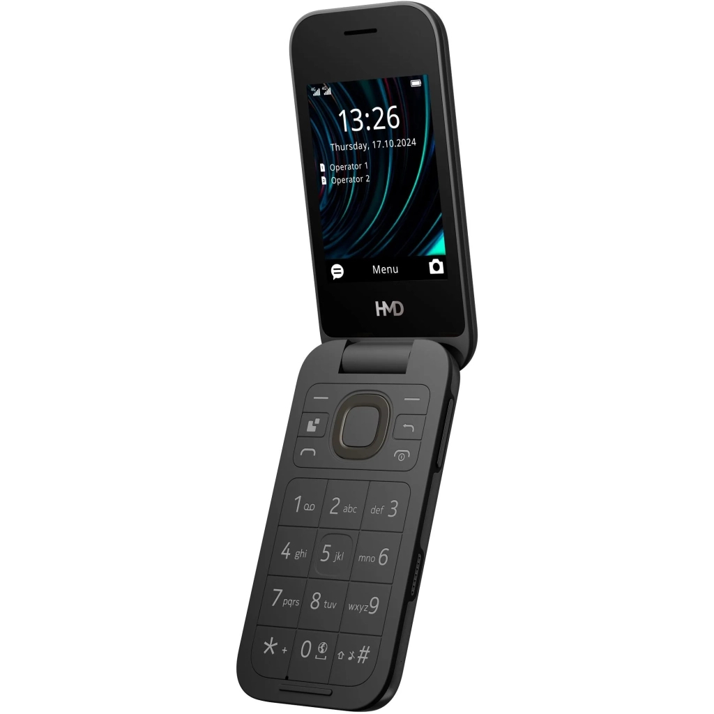 Мобільний телефон HMD 2660 4G Flip DS Black - зображення 4