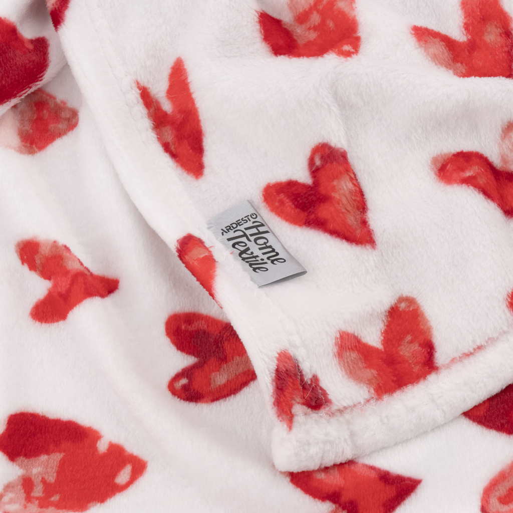 Плед Ardesto Flannel 160х200см, 100% поліестер, сердечка (ART0125PB) - зображення 4