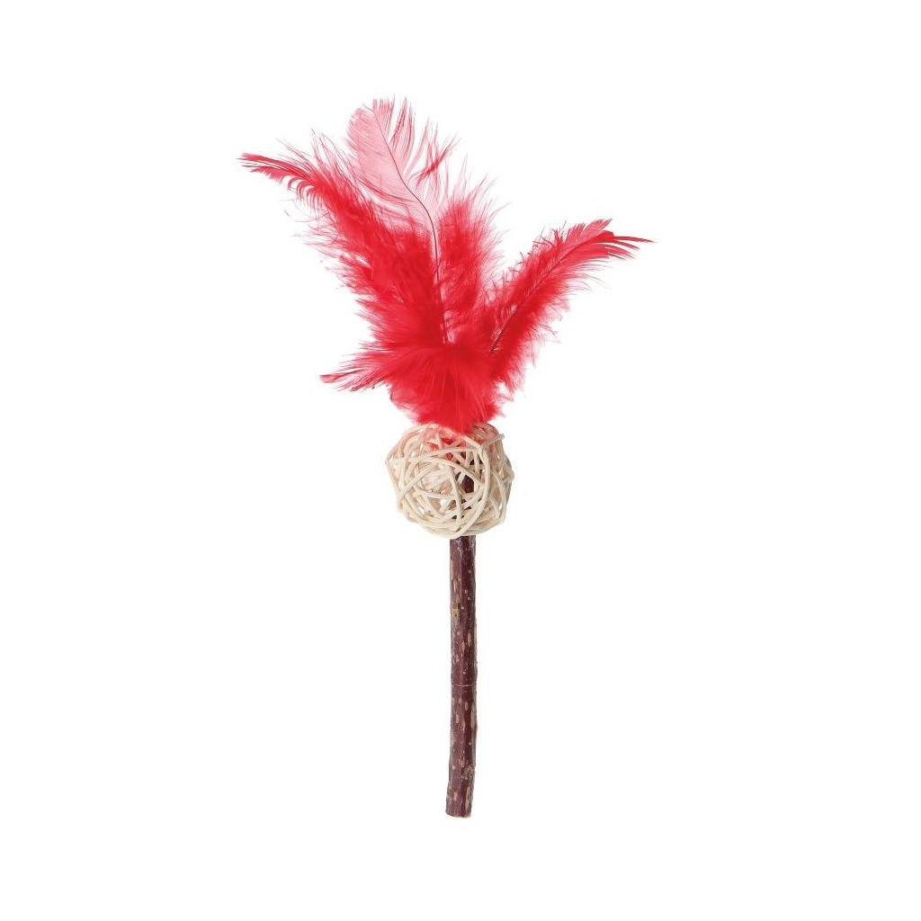 Іграшка для котів Eastland М'яч з пір'ям та котячою м'ятою 23 см (6970115703100) - зображення 1