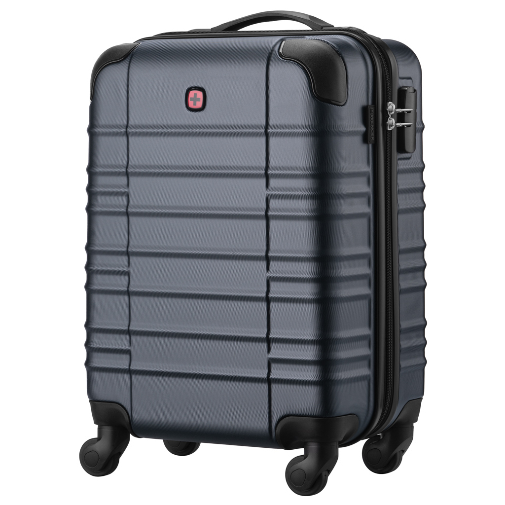 Валіза Wenger Amplar, мала, пластик, 4 колеса, синя (653144) - зображення 2