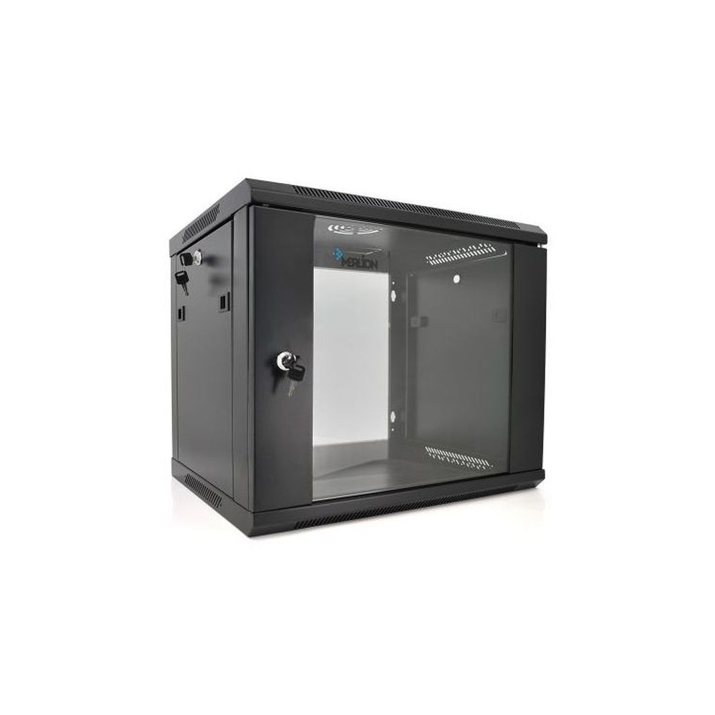 Шафа настінна Merlion 9U 19" 600*450*500 (Ш*Г*В)мм, black (Ml3-6409 / 23527) - зображення 1