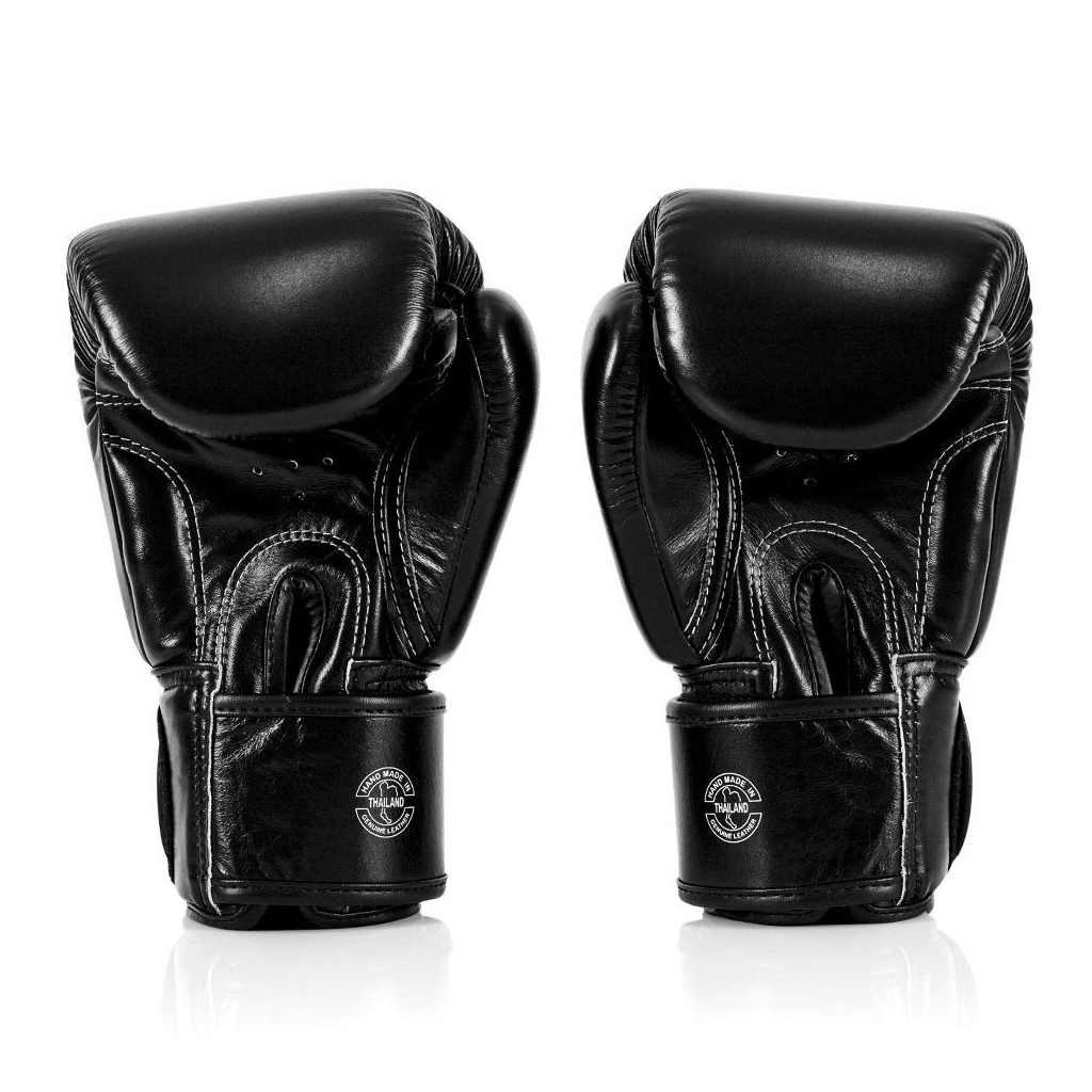 Боксерські рукавички Fairtex BGV1-ONE (натуральна шкіра) Black 10 унцій (бинти в комплекті) (BGV1-ONE_10oz_Black) - зображення 4