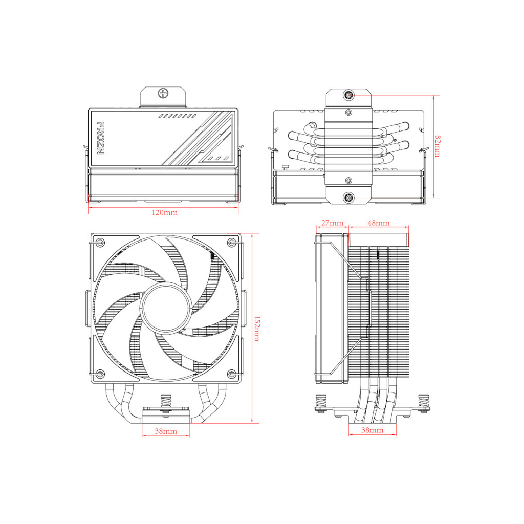 Кулер до процесора ID-Cooling Frozn A410 ARGB White (FROZN A410 ARGB White) - зображення 7