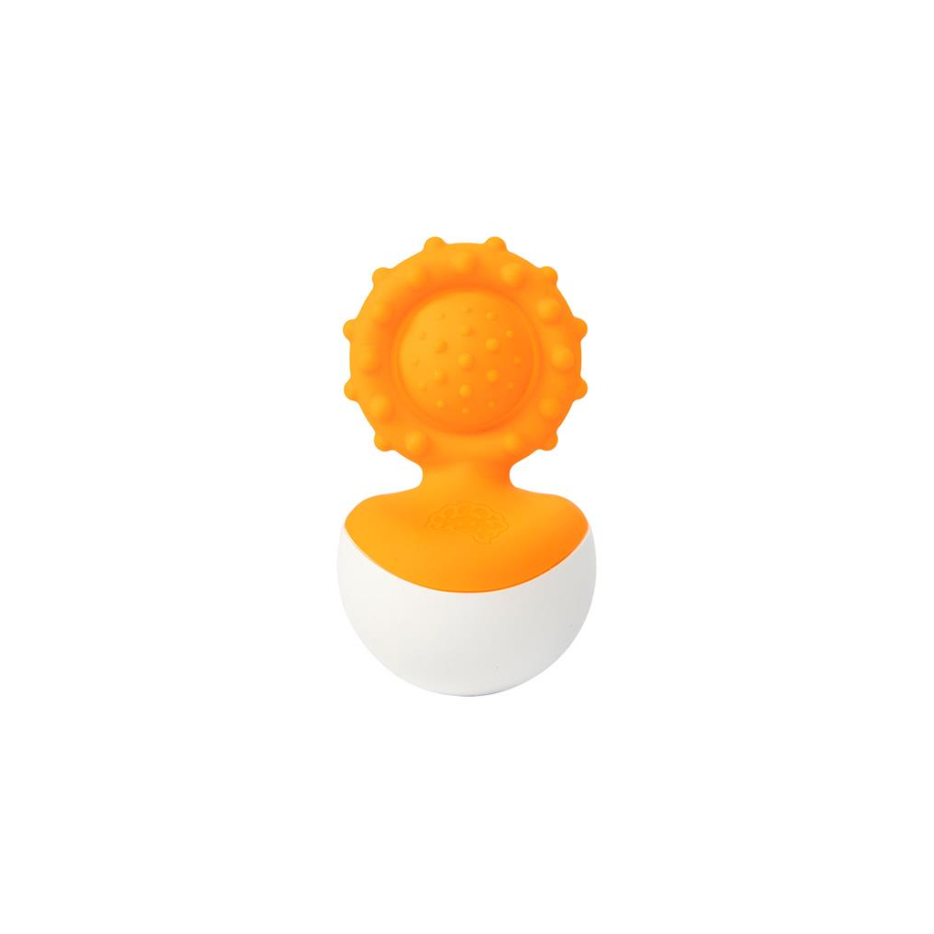 Брязкальце Fat Brain Toys прорізувач-неваляшка dimpl wobl помаранчевий (F2172ML) - изображение 1