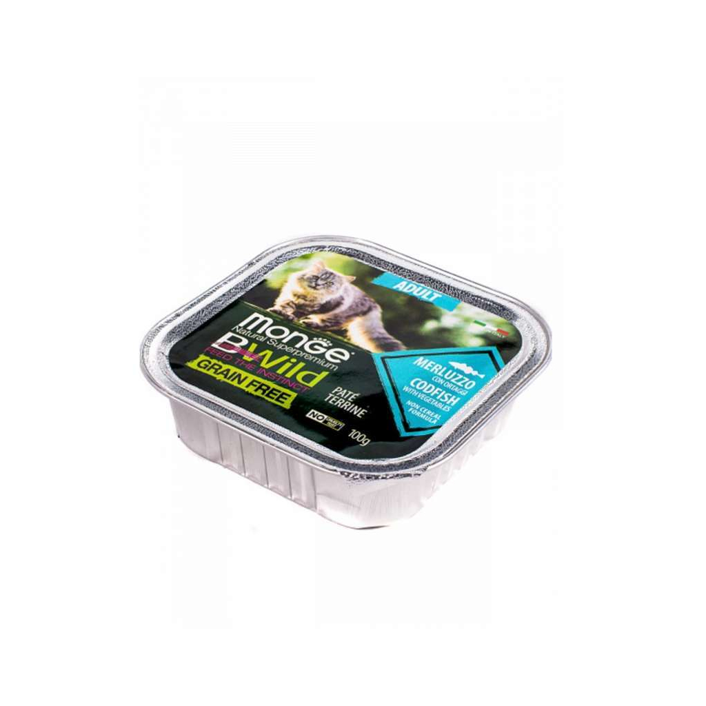 Паштет для котів Monge BWild Grain Free Wet Cod Fish Adult Cat 100 г (8009470012867) - зображення 3