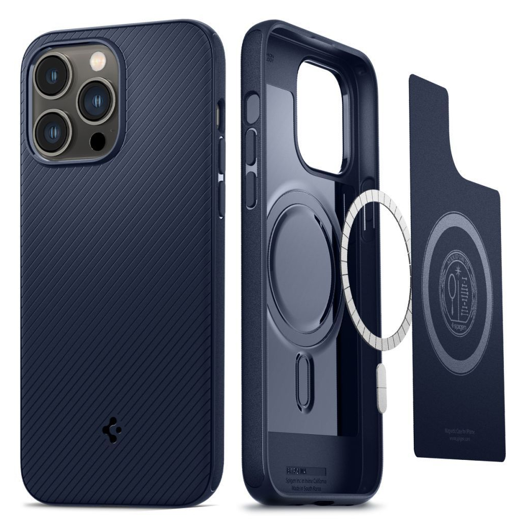Чохол до мобільного телефона Spigen Apple Iphone 14 Pro Max Mag Armor MagFit, Navy Blue (ACS04845) - изображение 5