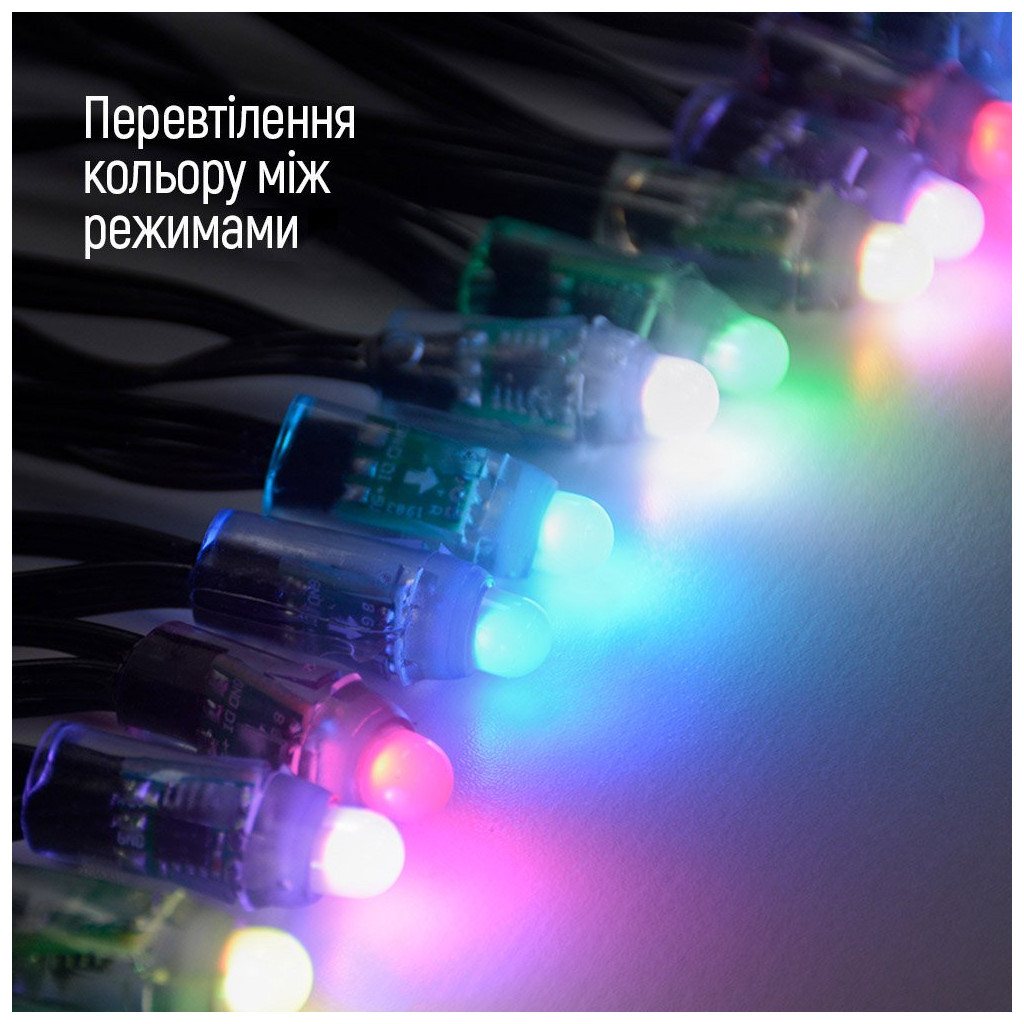 Гірлянда ColorWay Smart LED RGB WiFi+Bluetooth 10M 60LED IP65 (CW-GS-60L10UMC) - зображення 3