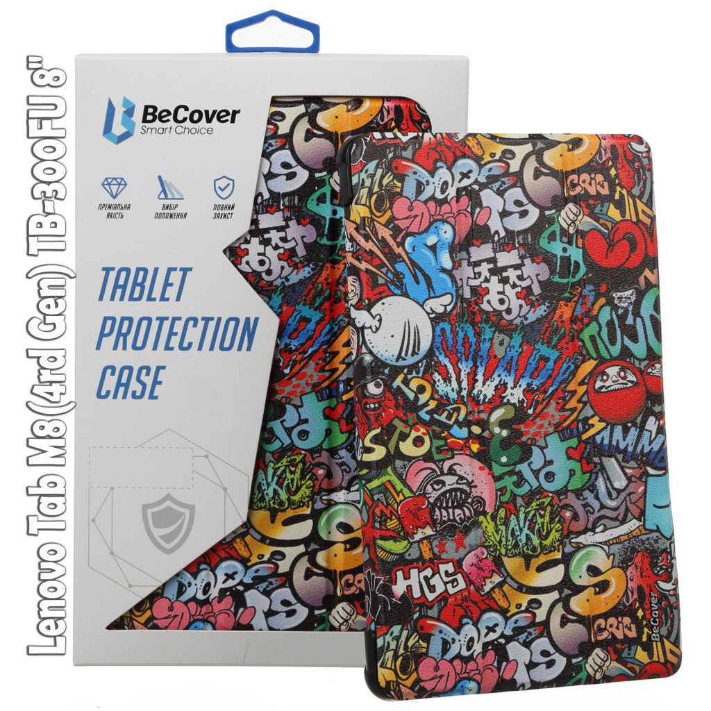 Чохол до планшета BeCover Smart Case Lenovo Tab M8(4rd Gen) TB-300FU 8" Graffiti (709218) - изображение 1