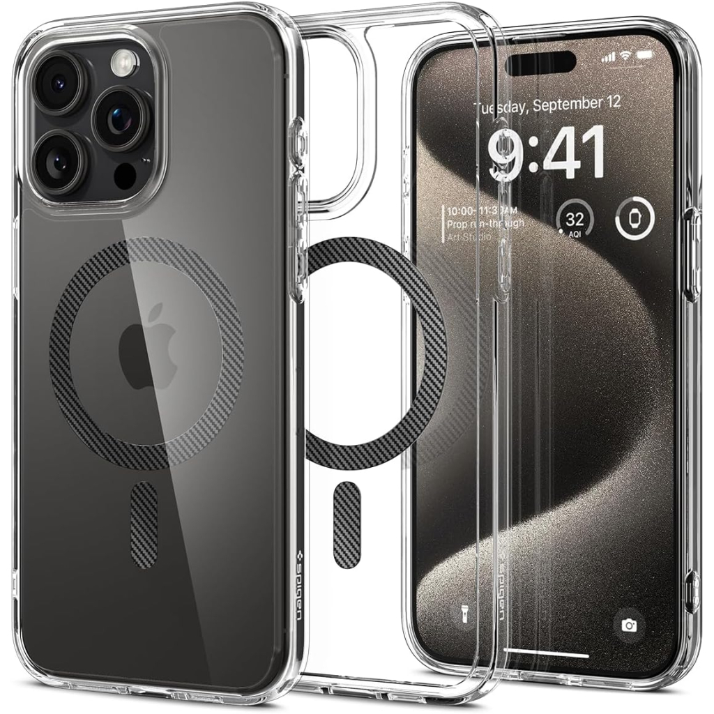 Чохол до мобільного телефона Spigen Apple iPhone 15 Pro Max Ultra Hybrid MagFit Carbon Fiber (ACS06578) - зображення 2