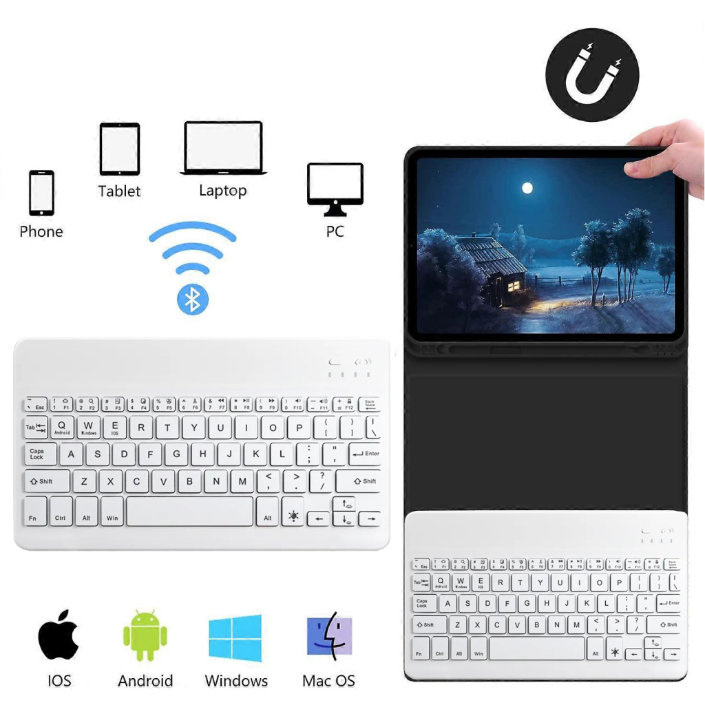 Чохол до планшета BeCover with keyboard Apple iPad Pro 11" M4 2024 Black (712998) - изображение 4