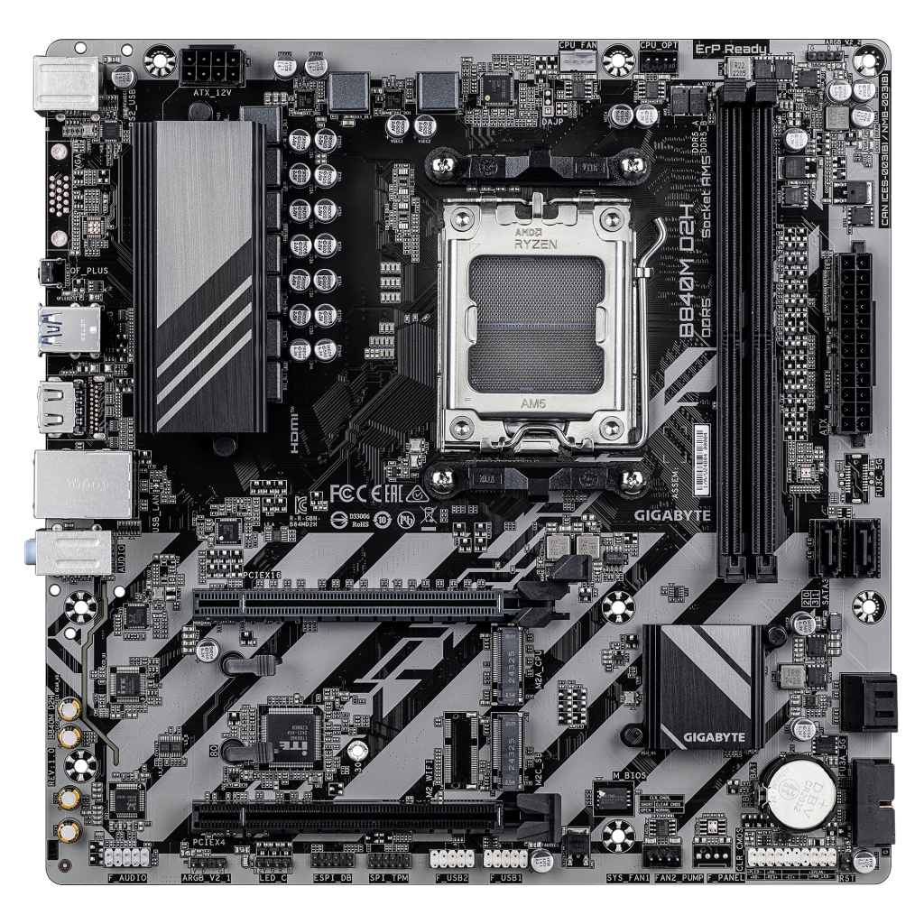 Материнська плата GIGABYTE B840M D2H - зображення 1