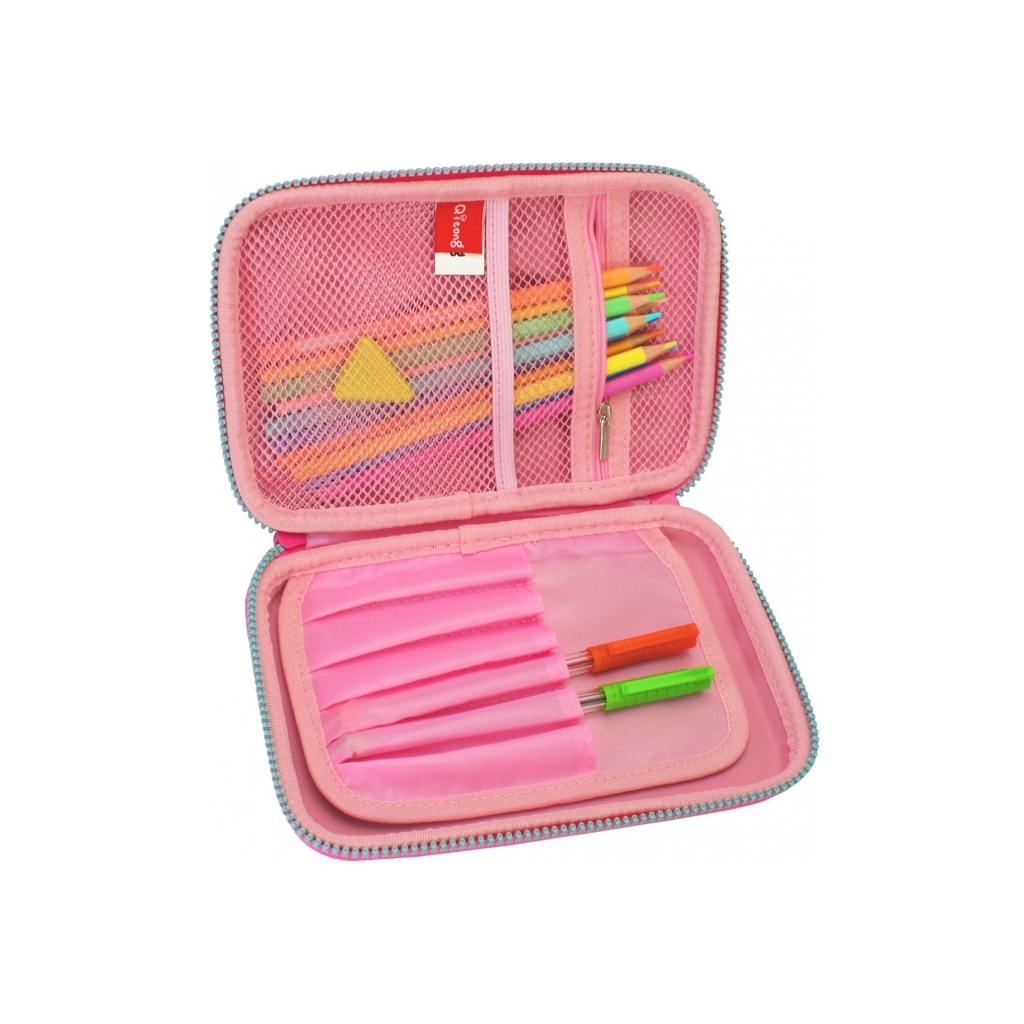 Пенал Cool For School 1 відділення з органайзером рожевий (QT-5650-Pink) - зображення 2