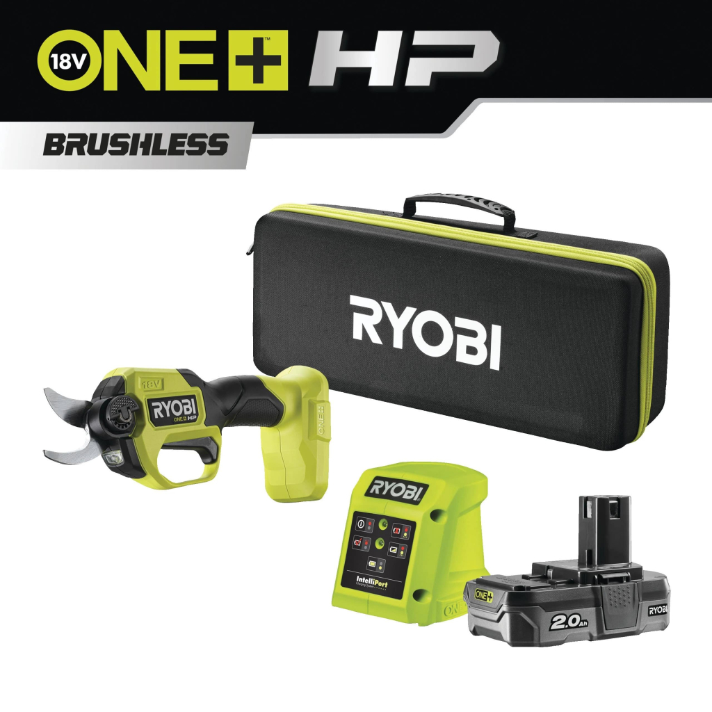 Секатор Ryobi ONE+ HP RY18SCXA-120T, 18V, 2Ah, до 28мм, кейс (5133005788) - изображение 2