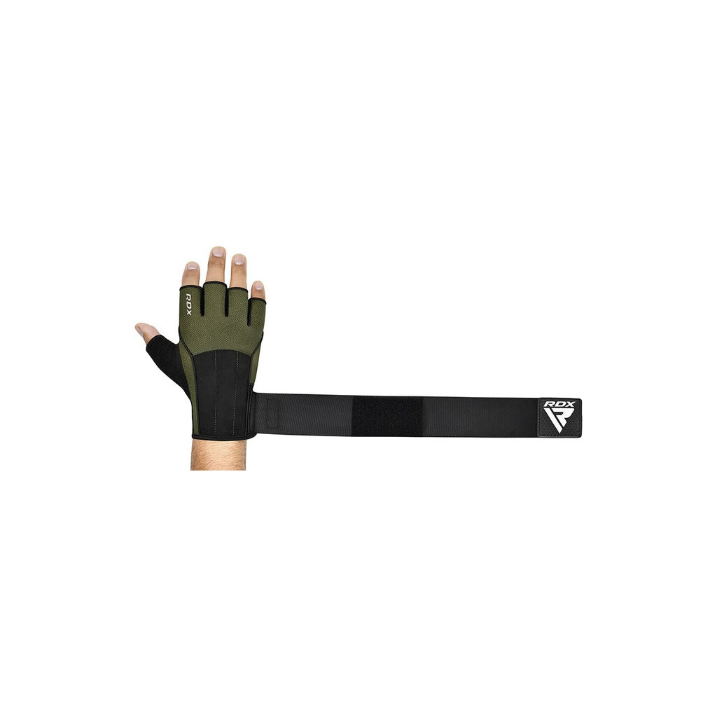 Рукавички для фітнесу RDX W3 with EVA Padding Army Green M (WGS-W3AG-M+) - зображення 6