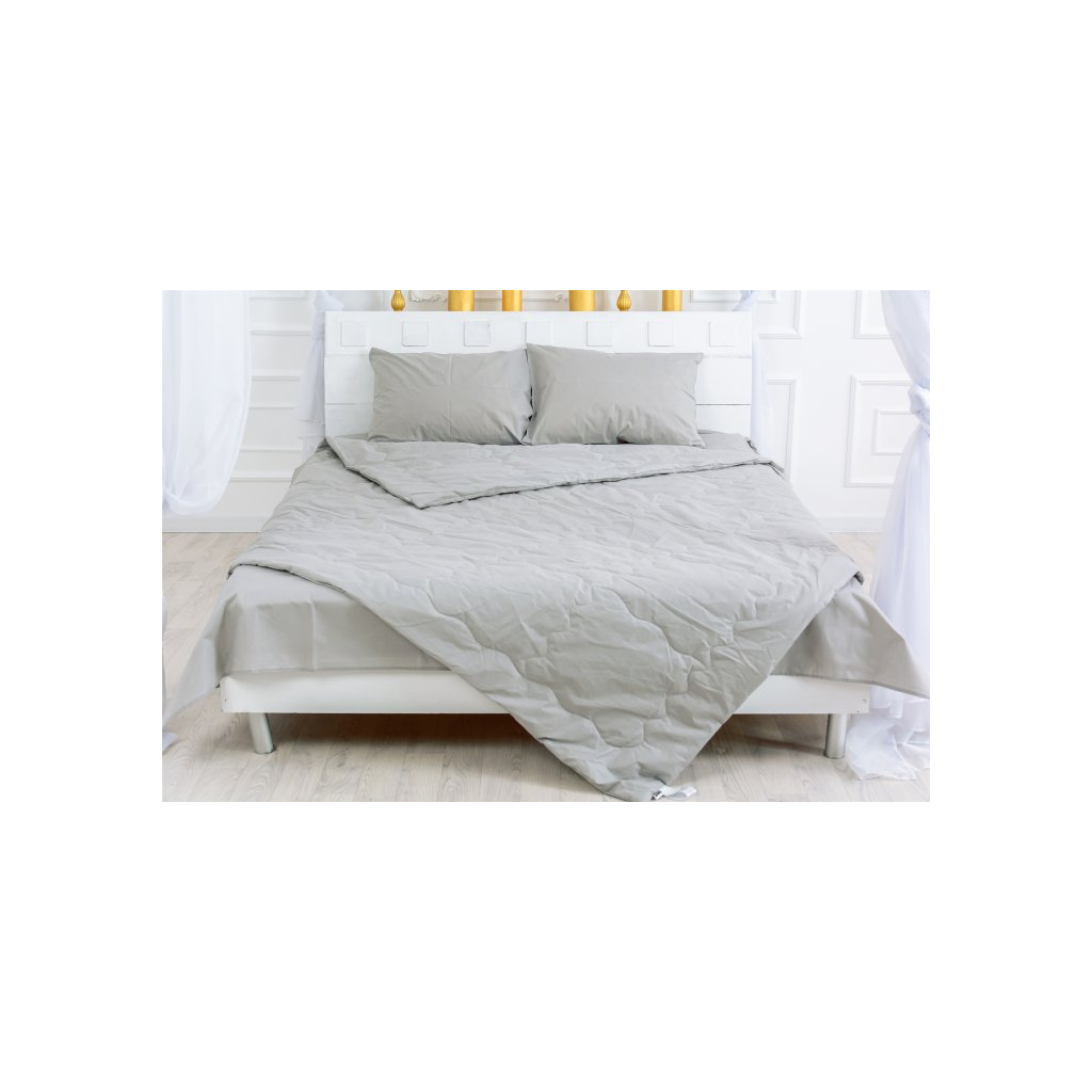 Ковдра MirSon Літній комплект №2619 EcoSilk 16-5703 Light Gray 172 x 205 (2200003109979) - зображення 3