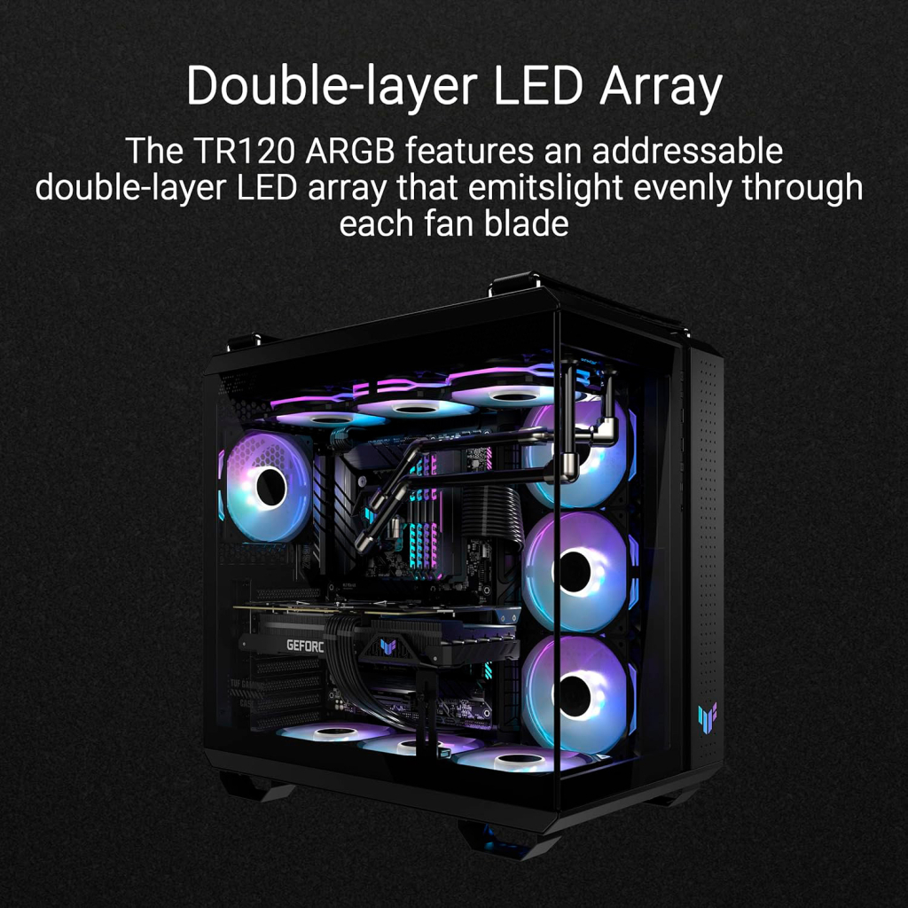 Кулер до корпусу ASUS TUF GAMING TR120 FAN ARGB WHITE (90DA0093-B09000) - зображення 12