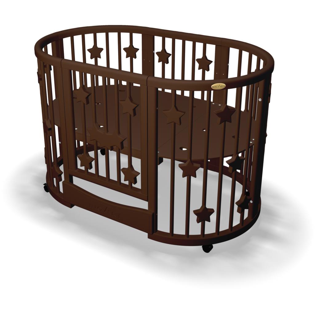 Ліжечко Ingvart Smartbed Plus з зірками шоколад (4341361) - зображення 1