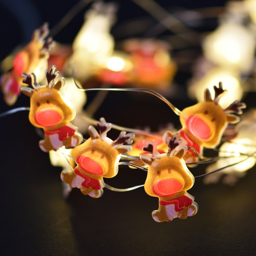 Гірлянда YES! Fun На мідному дроті Олені 20 LED Тепло-біла 2.2 м На батарейках (801206) - зображення 4